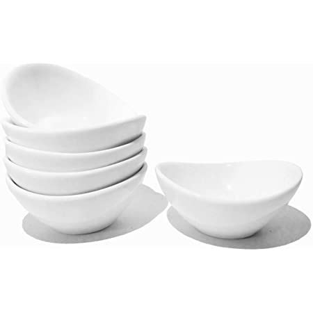 Buy Holitika-1 Oz Ceramic Dip Bowls Set, White Dipping Sauce Bowls ...