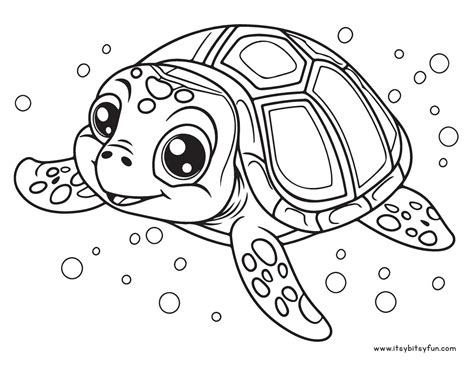Free Printable Turtle Coloring Pages for Kids - Itsy Bitsy Fun