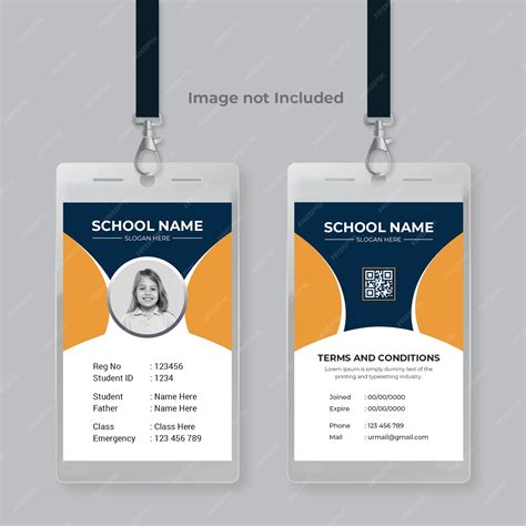 School id card design psd template | Premium PSD