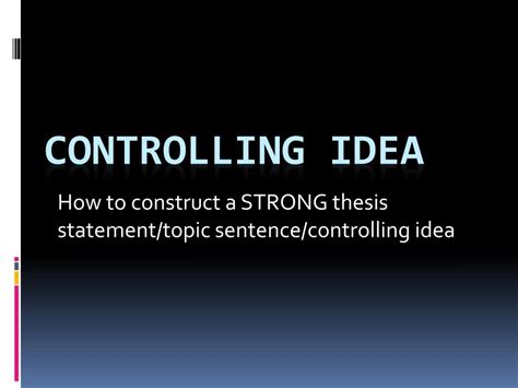 Image result for Example of Controlling Idea