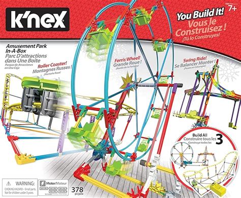 K'NEX Amusement Park in-A-Box - 378 Parts - Motorized Amusement Rides ...