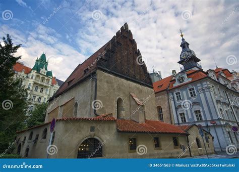 Old-New Synagogue in Prague Stock Image - Image of hall, judaism: 34651563