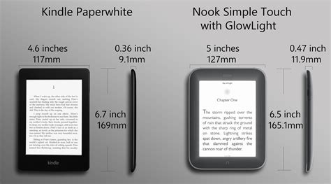 Kindle Paperwhite vs. Nook Simple Touch with GlowLight