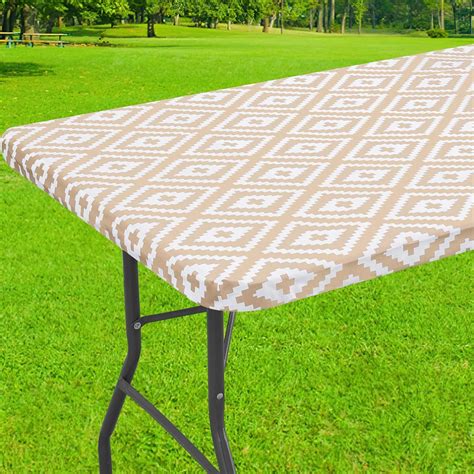 Amazon.com: Smiry Rectangle Picnic Table Cloth, Waterproof Elastic ...