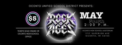 Rock Of Ages-Teen Edition, Oconto High School, 4 May 2025 | AllEvents