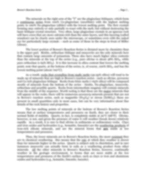 Bowen Reaction Series