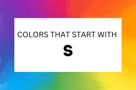 400 Colors That Start With S (Names, Hex, RGB, & CMYK)