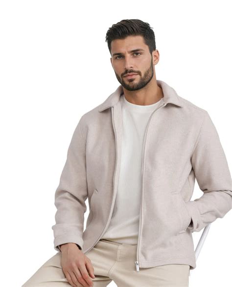 Buy Tweeder-2 - Beige Regular Fit Plain Jacket| Rare Rabbit