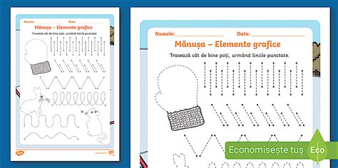 Mănușa– Fișă cu elemente grafice (teacher made)