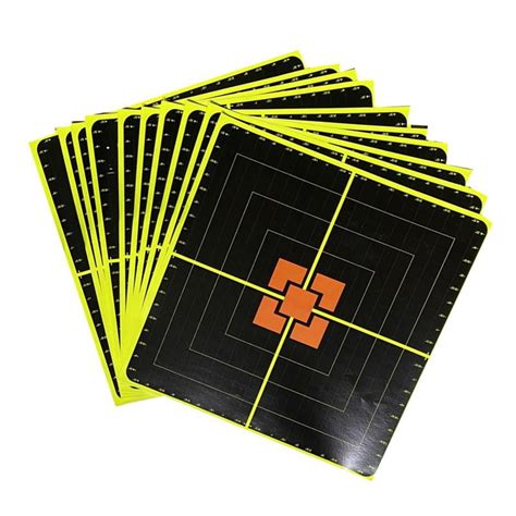 Buy 10 Sheets 25cm Shooting Targets Adhesive Splatter Paper Glow Gun ...
