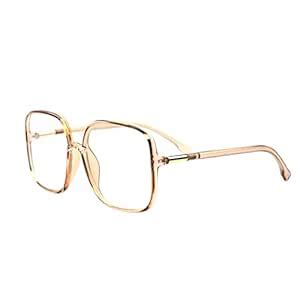 Shiratori Woman's New Retro Blue Light Blocking Glasses Big Frame Nerd ...