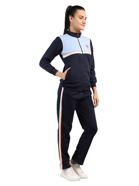 Livfree Ladies Full Sleeve T-Neck Color block Regular Fit Tracksuit- N ...