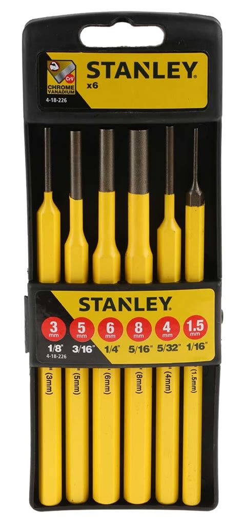 4-18-226 Stanley | Stanley 6-Piece Punch Set, Pin Punch, 1.5 → 3 mm ...