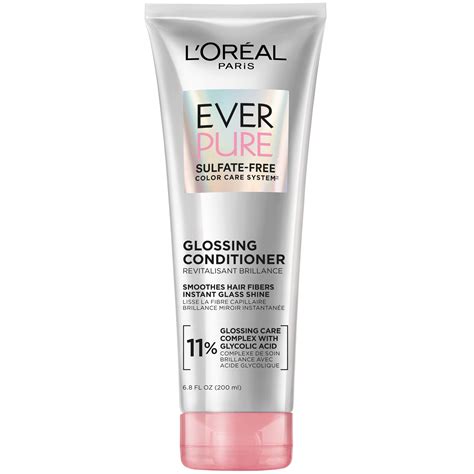 L'Oreal Paris EverPure Glossing Conditioner 6.8 fl oz Color Safe, Vegan ...