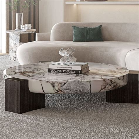 Stylish Round Marble Coffee Table With Drawers | Marble round coffee ...