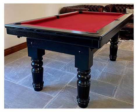 6ft Pool Dining Table in Black / Red - Pool Table