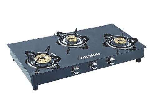 Sunshine Alfa MS 3 Burner Glass Top Gas Stove : Amazon.in: Home & Kitchen