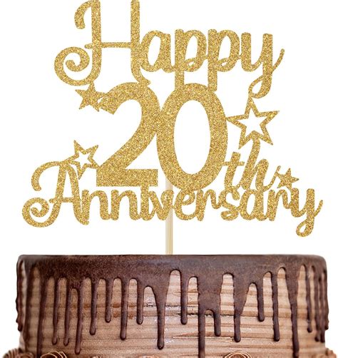 Happy 20th Anniversary Cake Topper for 20th Wedding India | Ubuy