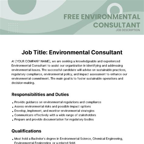 Environmental Monitoring Job Description at Nicole Webber blog