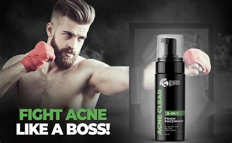 Beardo Acne Clear Foam Face Wash, 100ml | 3-in-1 Face Wash for Acne and ...
