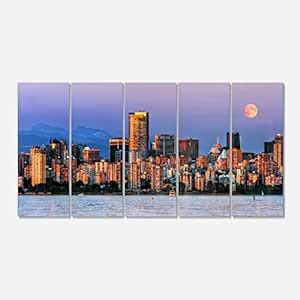 Designart MT14446-401 Vancouver Downtown Skyscrapers - Extra Large ...