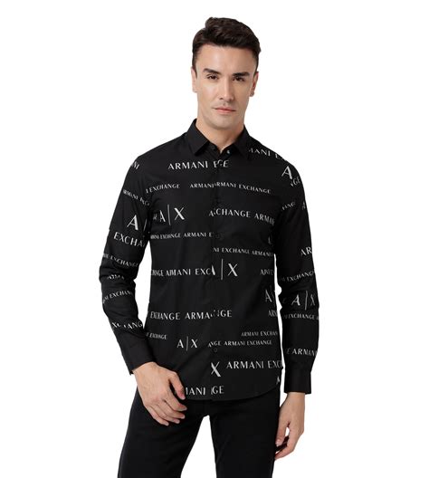All-Over Logo Print Regular Fit Shirt