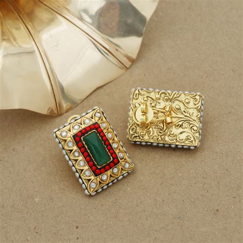 DUAL TONED ELONGATED STUDS – Symetree