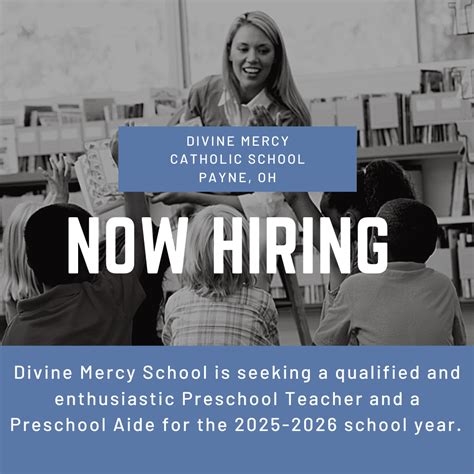 Divine Mercy School to Hire 2 Preschool Positions – Divine Mercy