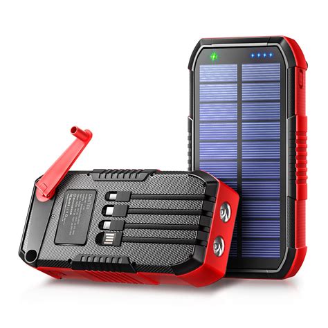 63,200 mAh & Hand Crank Charging: Solar Power Bank, Large Capacity, 22. ...