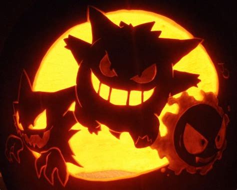 Gastly Haunter and Gengar Pumpkin! Sooooooo amazing! | Pumpkin carving ...