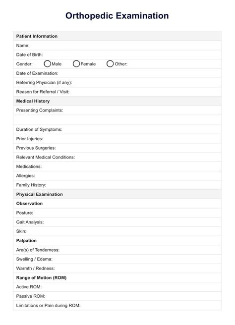 Orthopedic Examination
