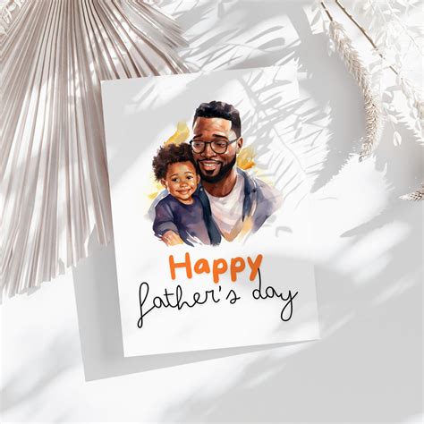 Black Fathers Day Card for Dad Black Fathers Day Gift for African ...