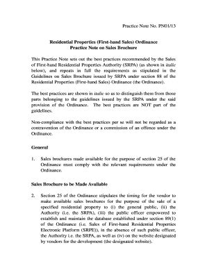 Fillable Online Practice Note on Sales Brochure Fax Email Print - pdfFiller