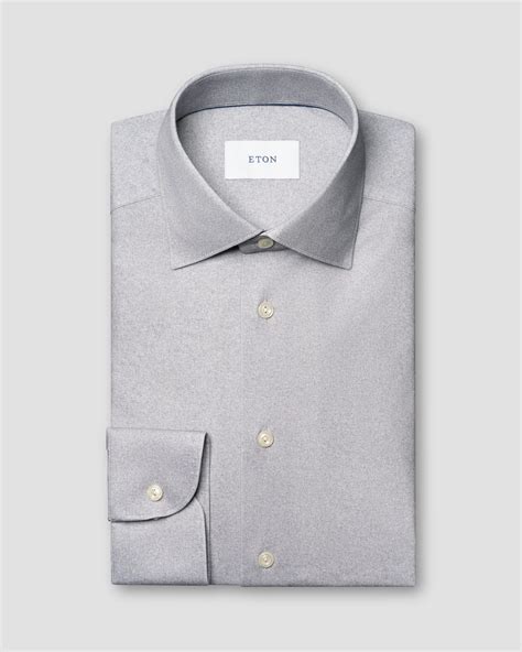 Solid Cotton Four-Way Stretch Shirt - Eton
