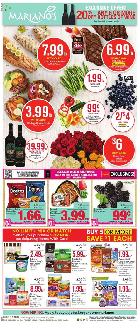 Mariano’s Ad Circular - 08/18 - 08/24/2021 | Rabato