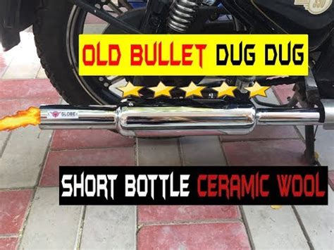Short Bottle Black Ceramic Wool Silencer For Royal Enfield Classic 350