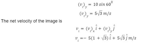 Velocity of image in plane mirror Formula & Examples | AESL