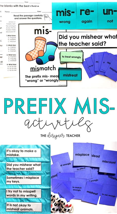 Prefix MIS- Phonics by Design Mini Unit: Lessons, Worksheets, and ...