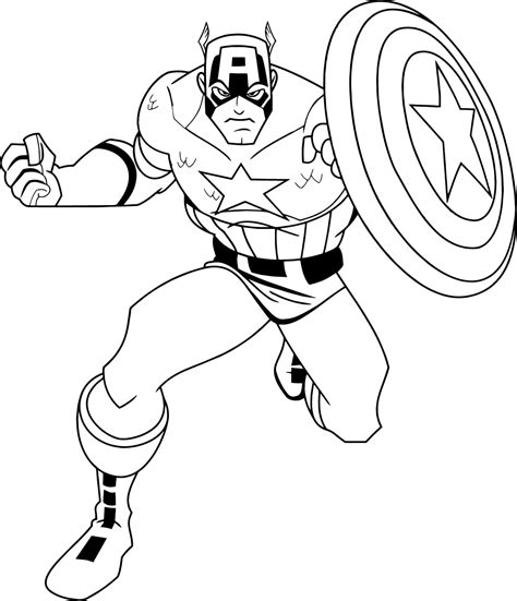 Printable Captain America Coloring Pages