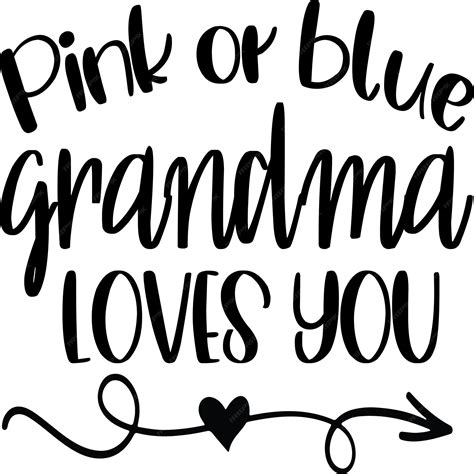 Premium Vector | Pink or blue grandma loves you