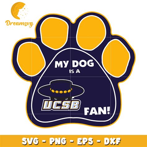 UCSB Dog Paw Print SVG Cut File – DreamSVG Store