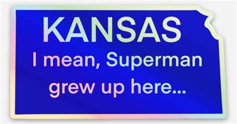 Kansas I mean, Sups grew up here… (Holographic) by Kate Miller ...