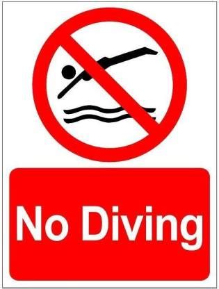 Clickforsign Diving Prohibited Emergency Sign Price in India - Buy ...
