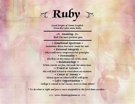 Image result for Ruby Name