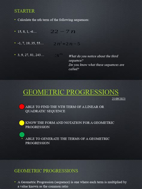 Geometric Progression Problems 的图像结果