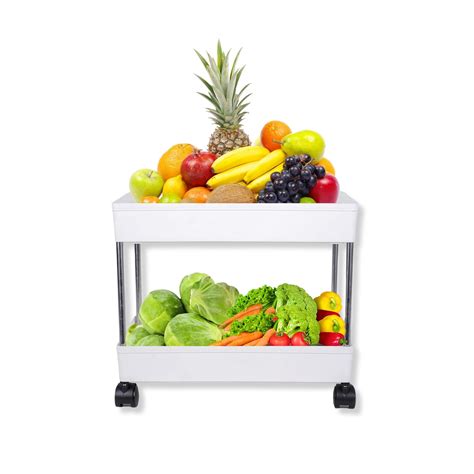 PULSBERY Plastic Multipurpose Storage Organizer Slim Rack Shelf With ...