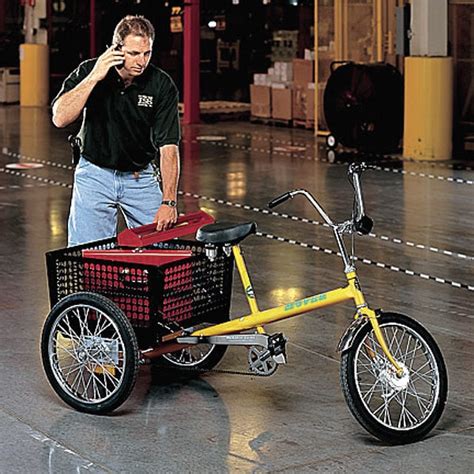 Worksman Tricycle, 20 In Wheel, Yellow M2020-CB-YEL | Zoro