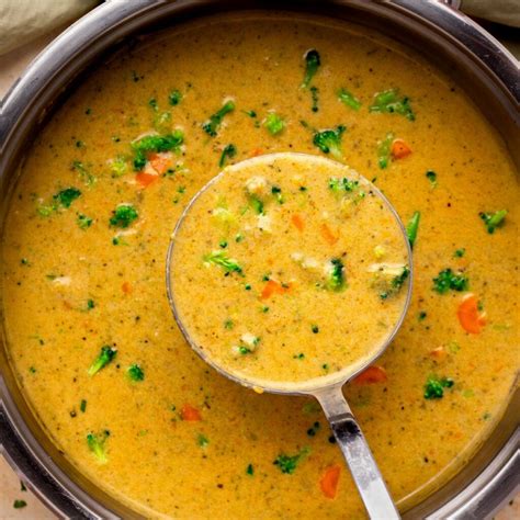 High Protein Broccoli Cheddar Soup - Cushy Spa
