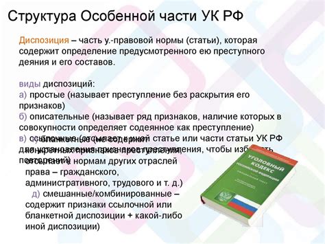 Уголовное законодательство РФ. Строение УК РФ. Структура норм Особенной ...