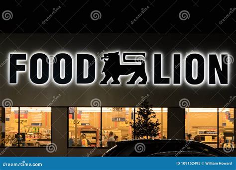A Food Lion Grocery Store Entrance at Night Editorial Image - Image of ...